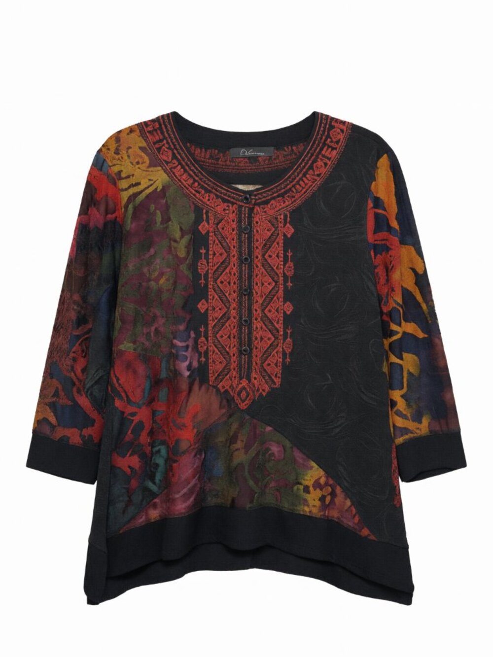 Caleooa Tunic Top Women XL Multicolor